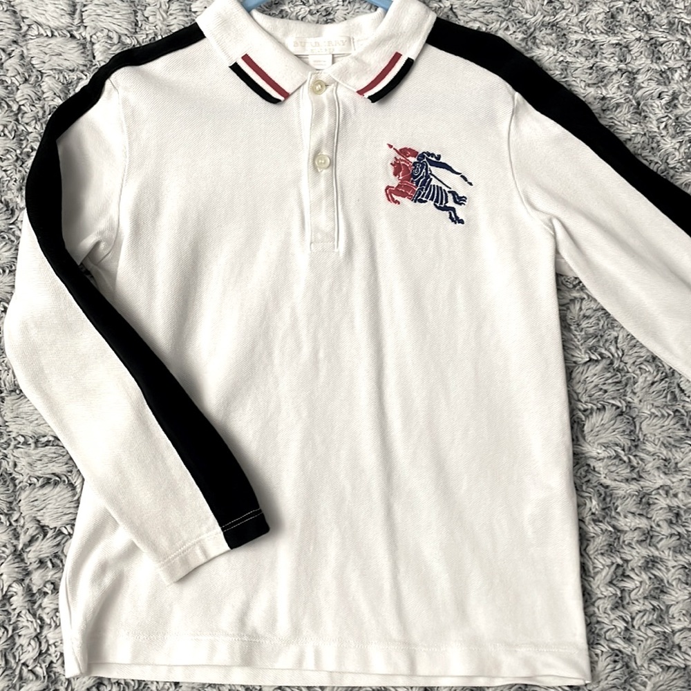 Burberry long sleeve polo shirt